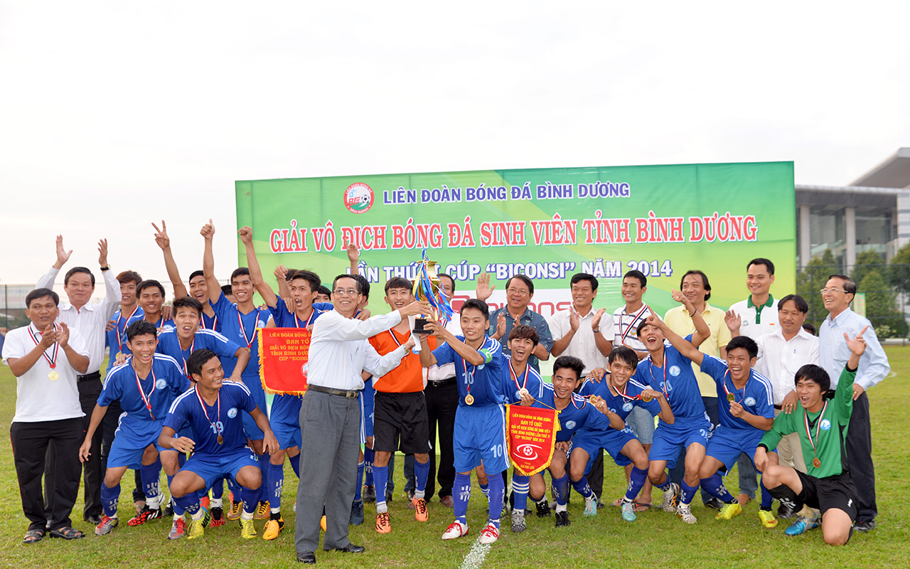 Trường Đại học Thủ Dầu Một Vô địch giải Bóng đá Sinh viên Tỉnh Bình Dương lần thứ II Cúp “BICONSI” năm 2014