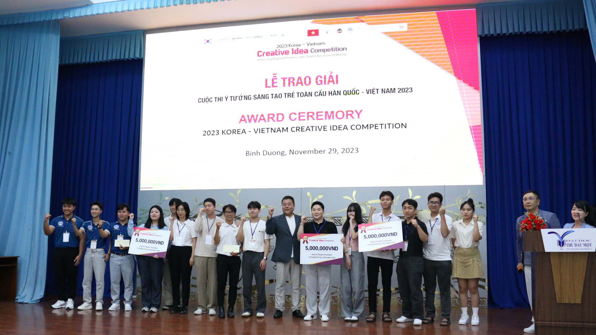 Trao giải cuộc thi ý tưởng sáng tạo trẻ Việt Nam - Hàn Quốc 2023