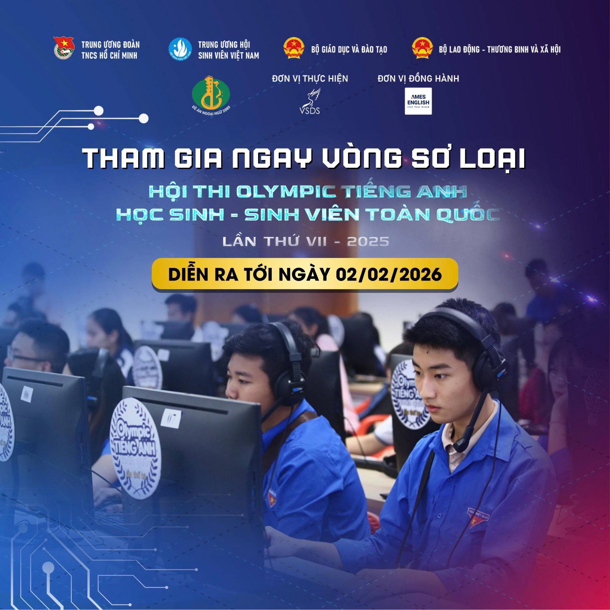 THAM GIA VÒNG LOẠI HỘI THI OLYMPIC TIẾNG ANH HỌC SINH, SINH VIÊN TOÀN QUỐC LẦN THỨ VII