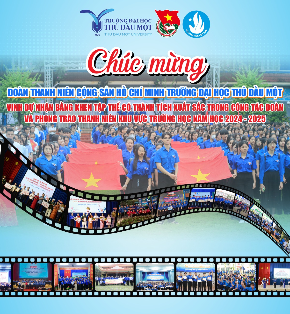 Đoàn – Hội Trường Đại học Thủ Dầu Một đạt thành tích xuất sắc năm học 2024 – 2025